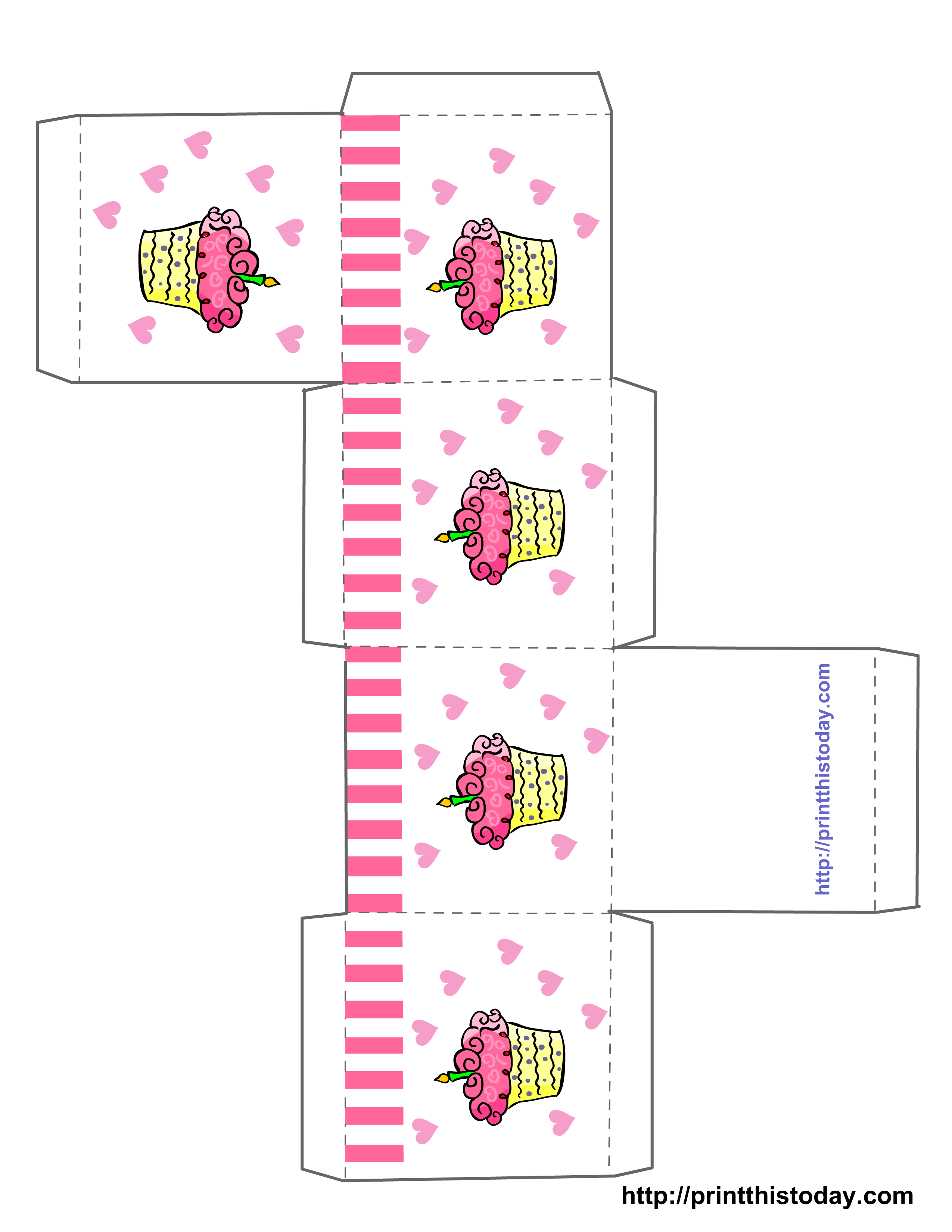 Cupcakes Boxes Templates Printable Free Box Template Printable Cupcake Boxes Template Box Templates Printable Free
