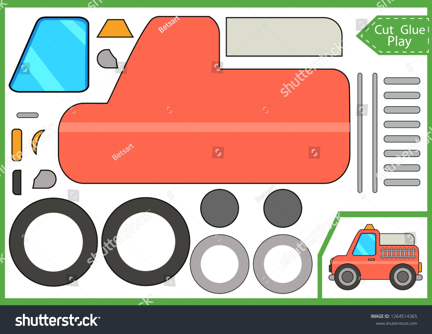 Cut Out Fire Truck Template Printable