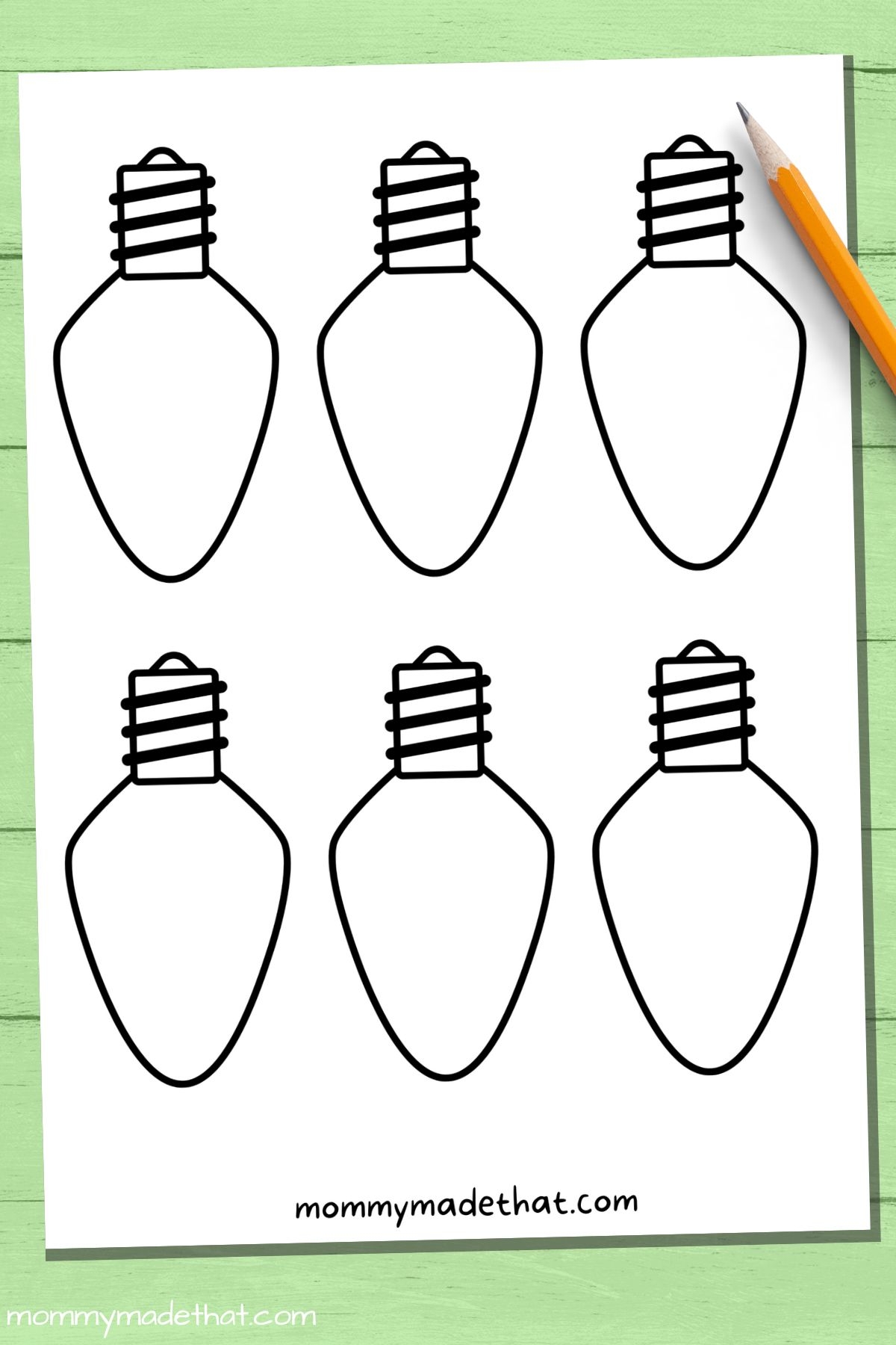 Christmas Light Template Printable