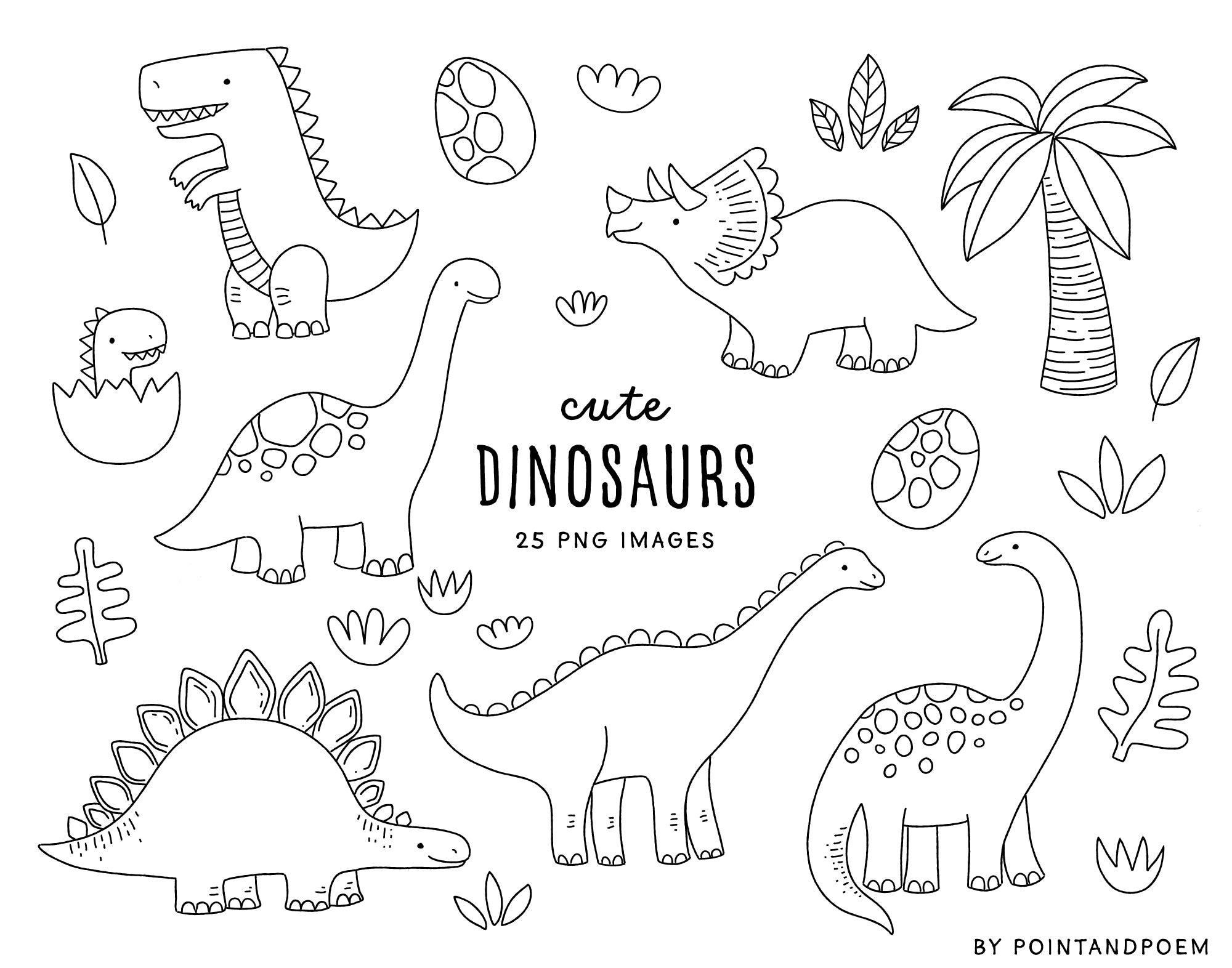 Cute Dinosaur Template Printable