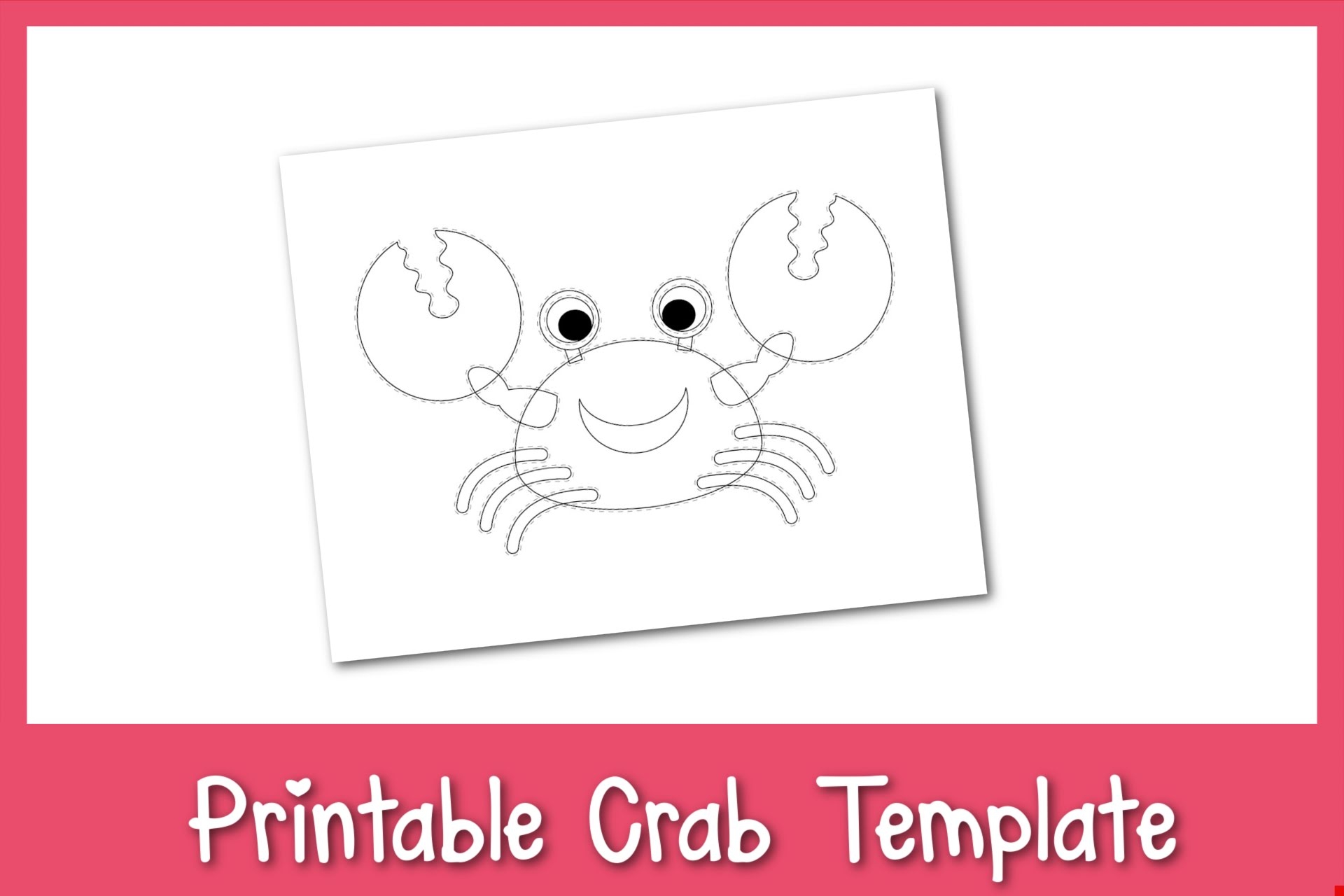 Printable Crab Cut Out Template
