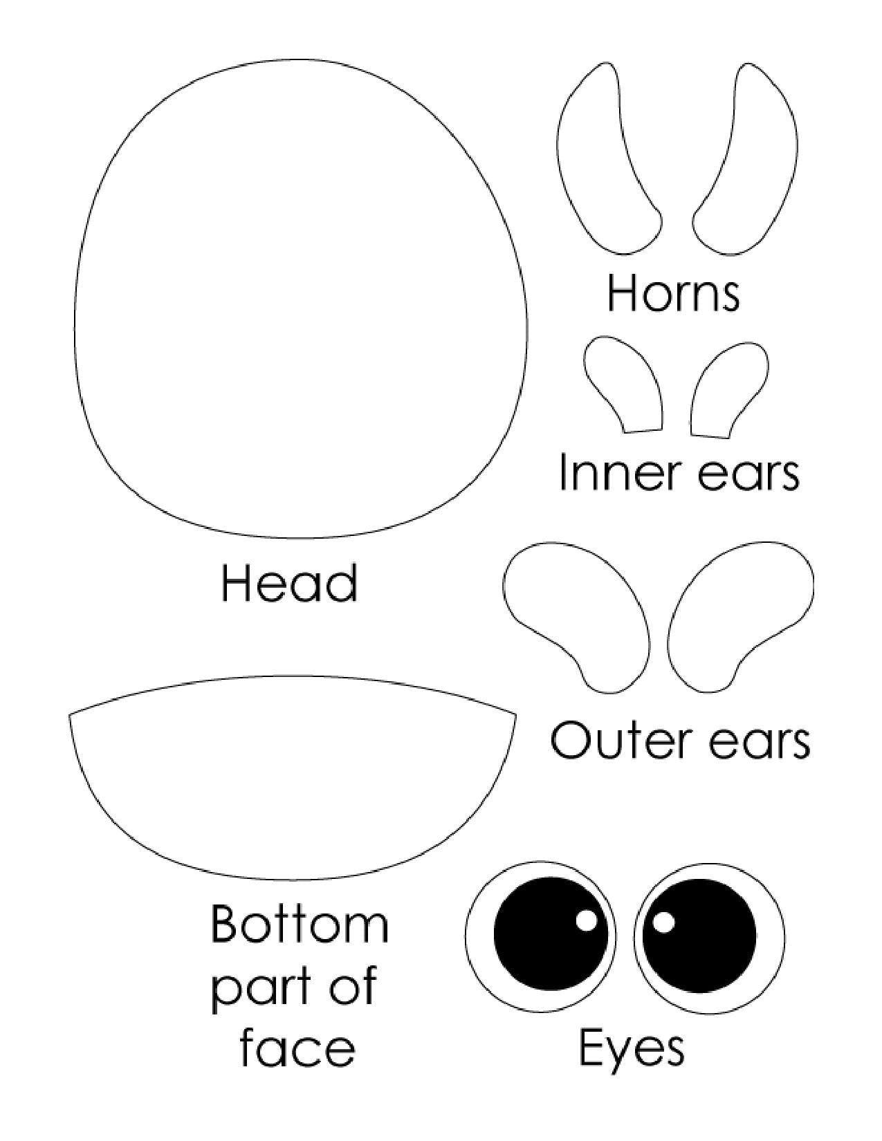 Printable Cow Craft Template