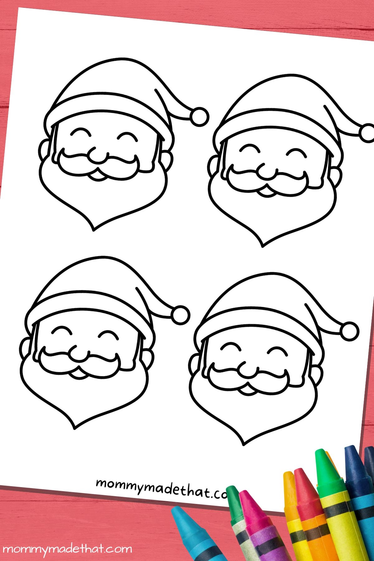Santa Claus Face Template Printable