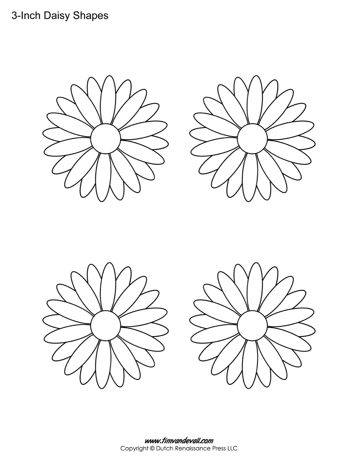 Daisy Templates Tim s Printables