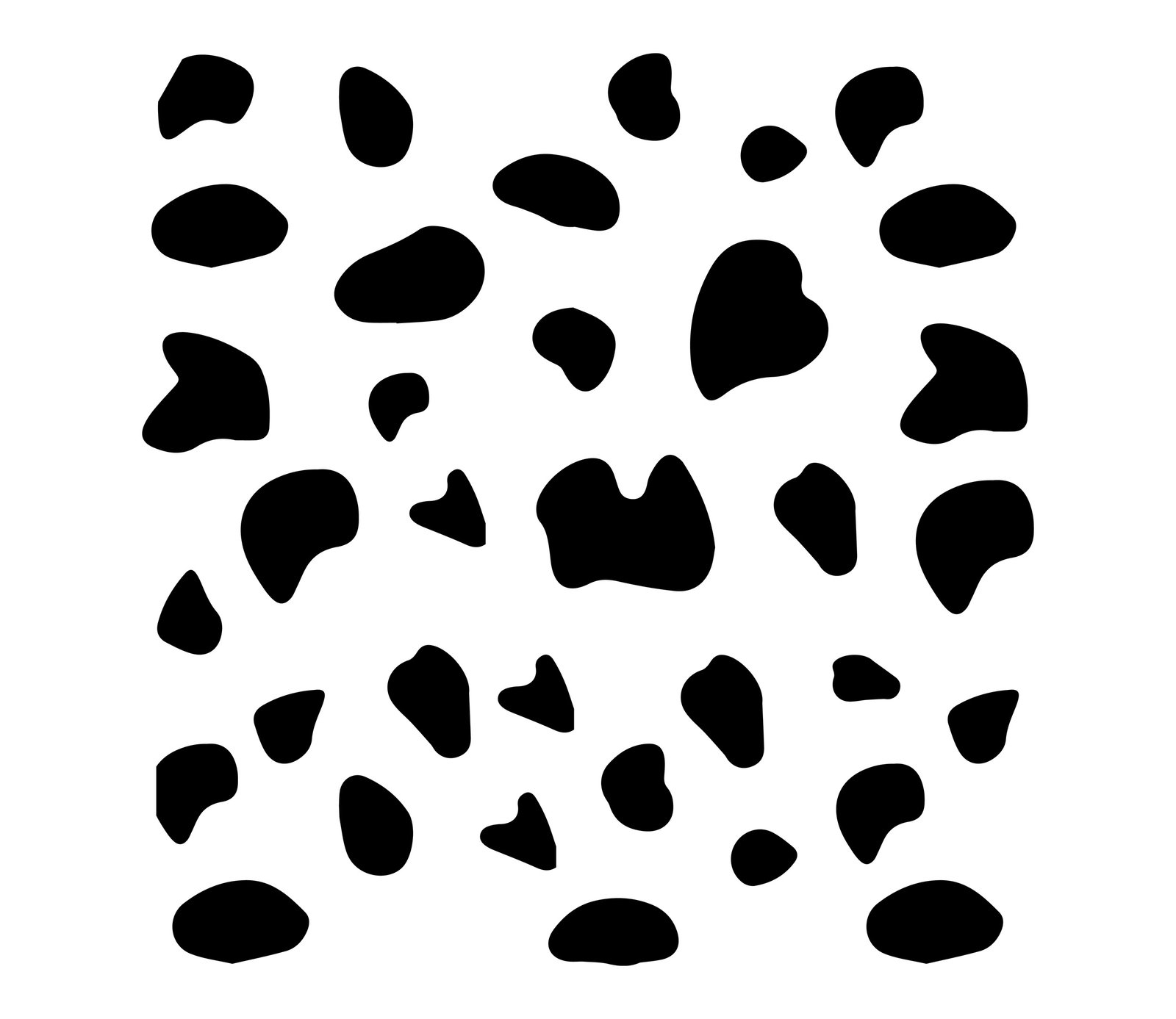 Dalmatian Spot Pattern SVG PNG PDF Dog Collar SVG Dalmatiner Pattern SVG