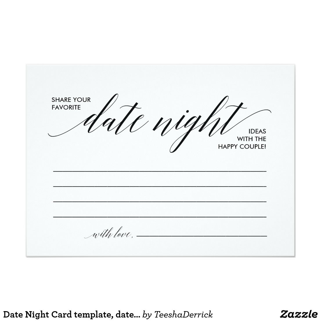 Printable Date Night Card Templates Free