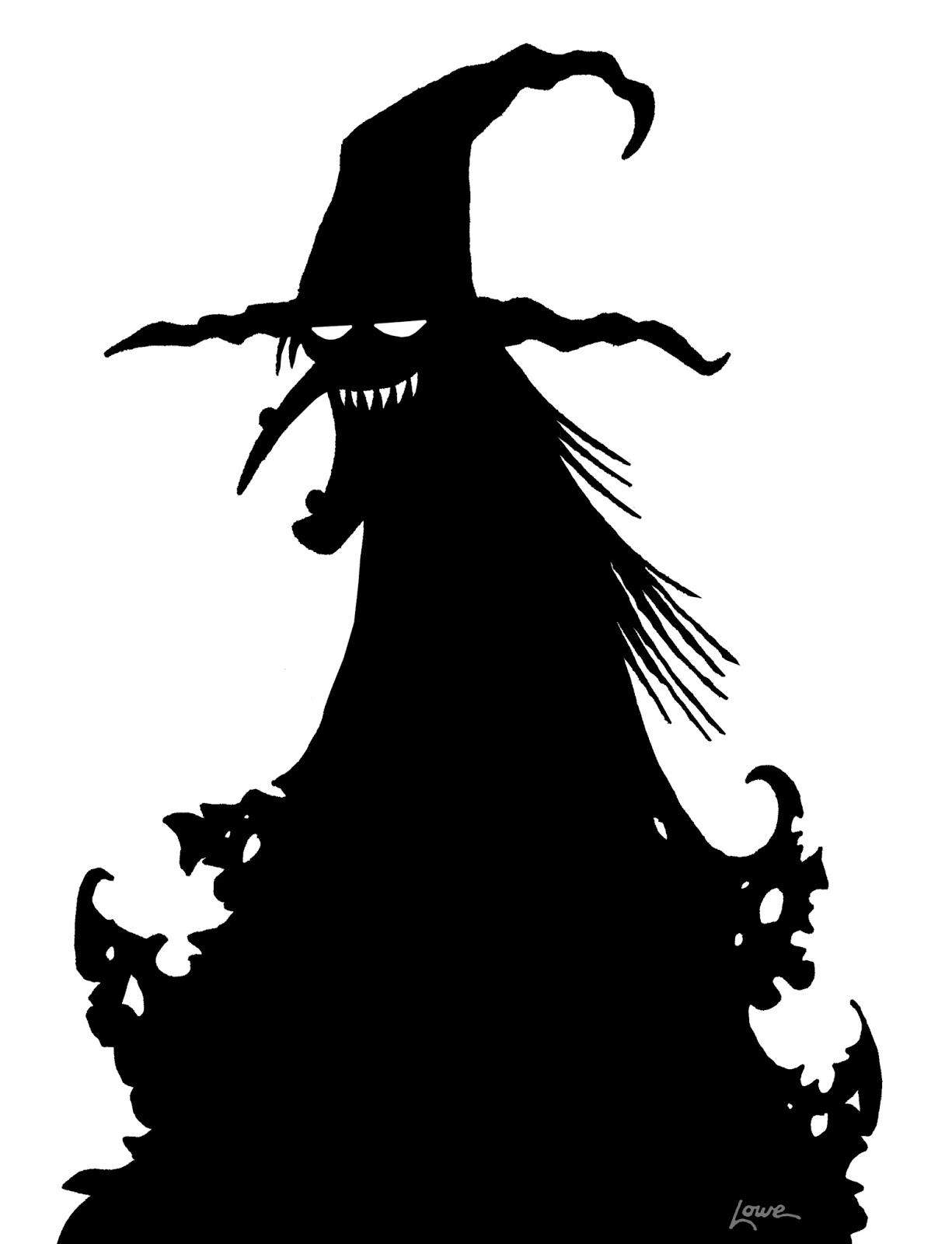 Printable Halloween Window Silhouettes Template