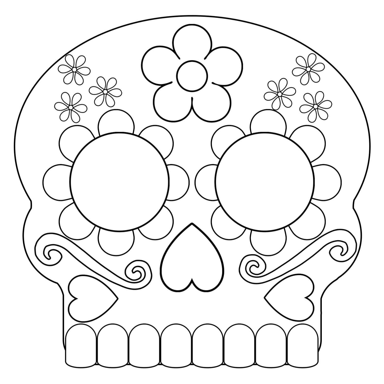 Sugar Skull Printable Template