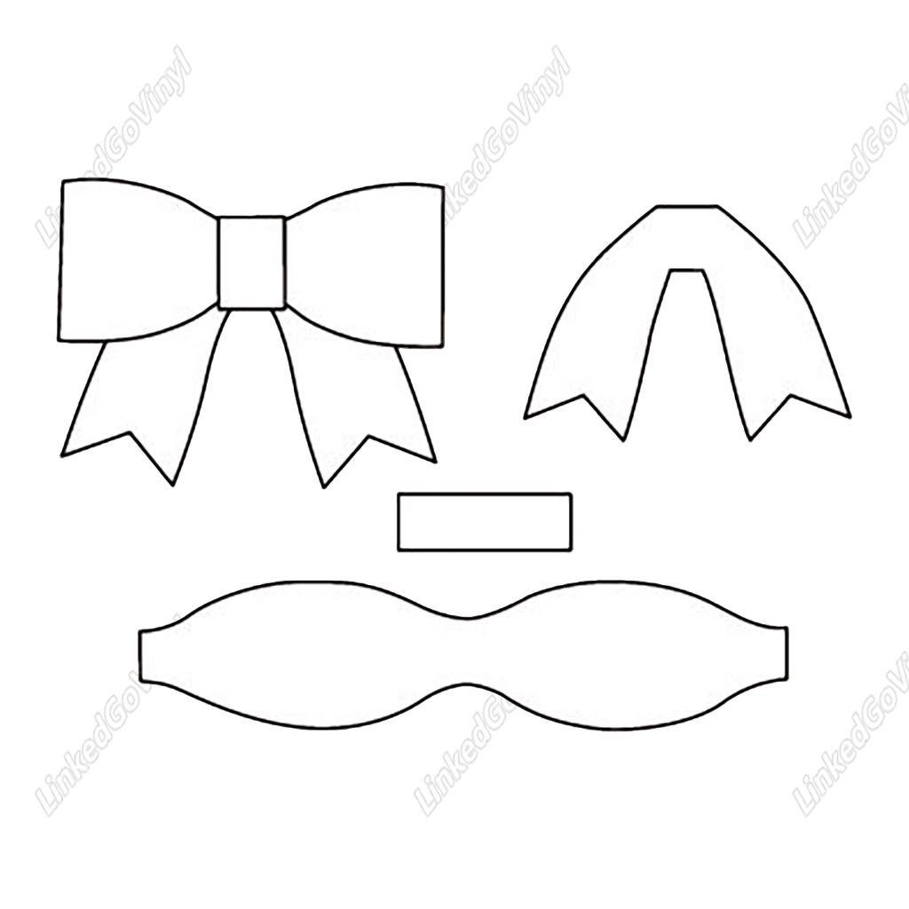 Design Free Hair Bow Template SVG Files LinkedGo Vinyl
