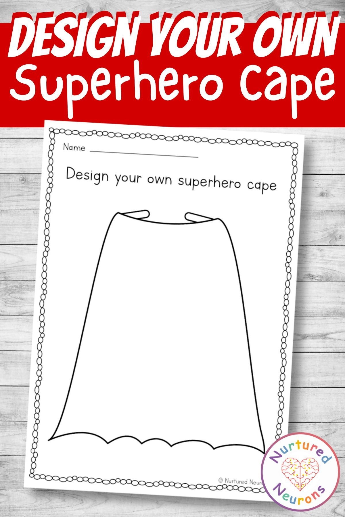 Superhero Cape Template Printable