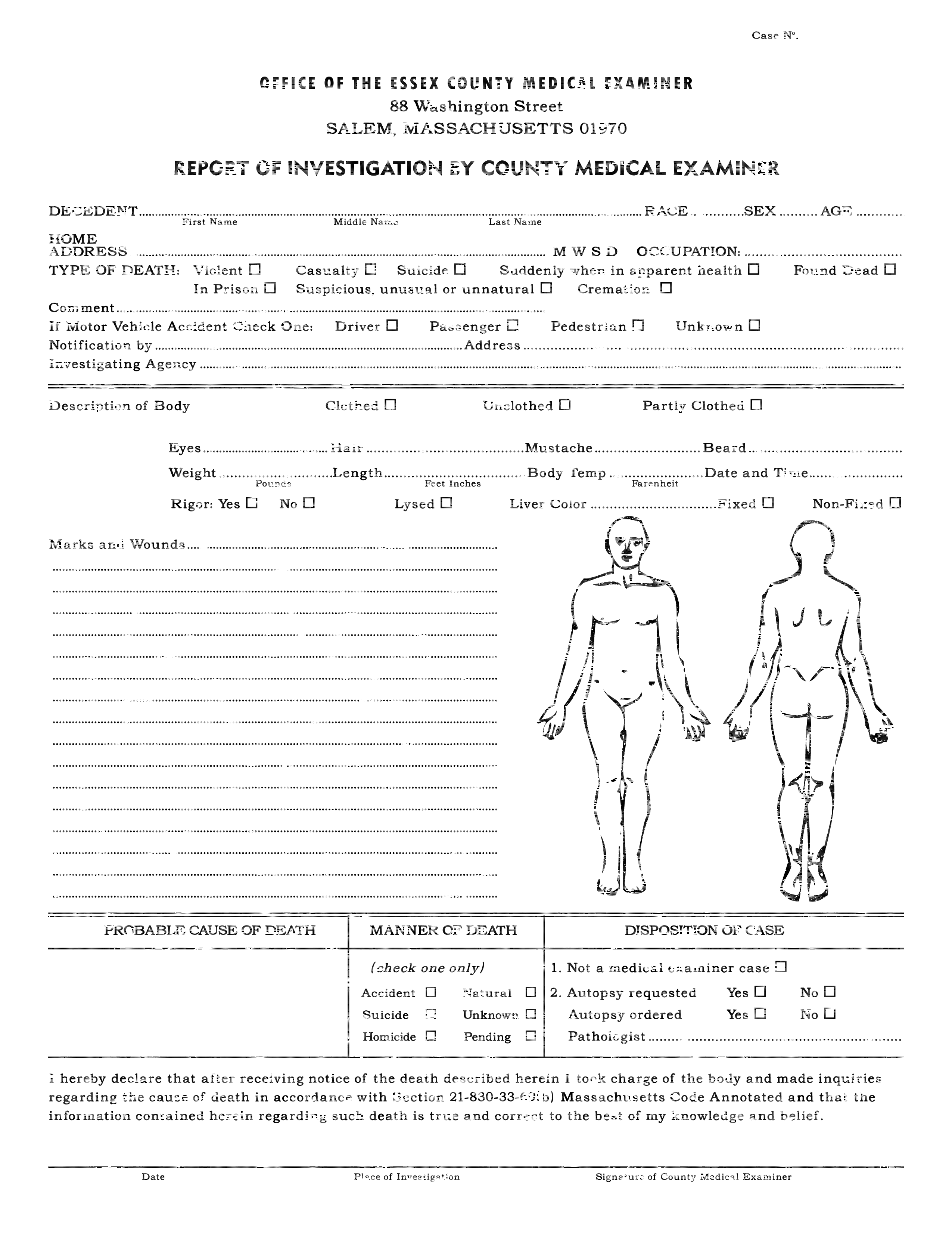 Detective Case File Template Report Template Autopsy Forensics