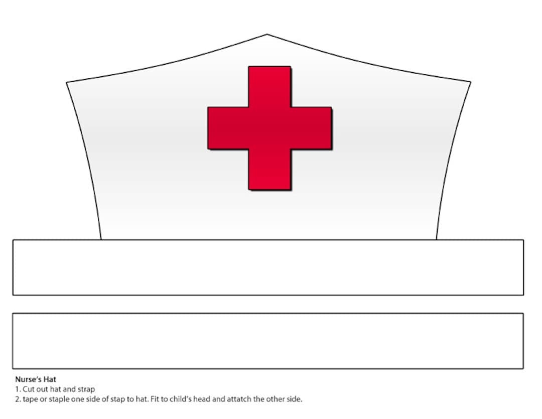DIGITAL DOWNLOAD Paper Nurse s Hat Printable Etsy