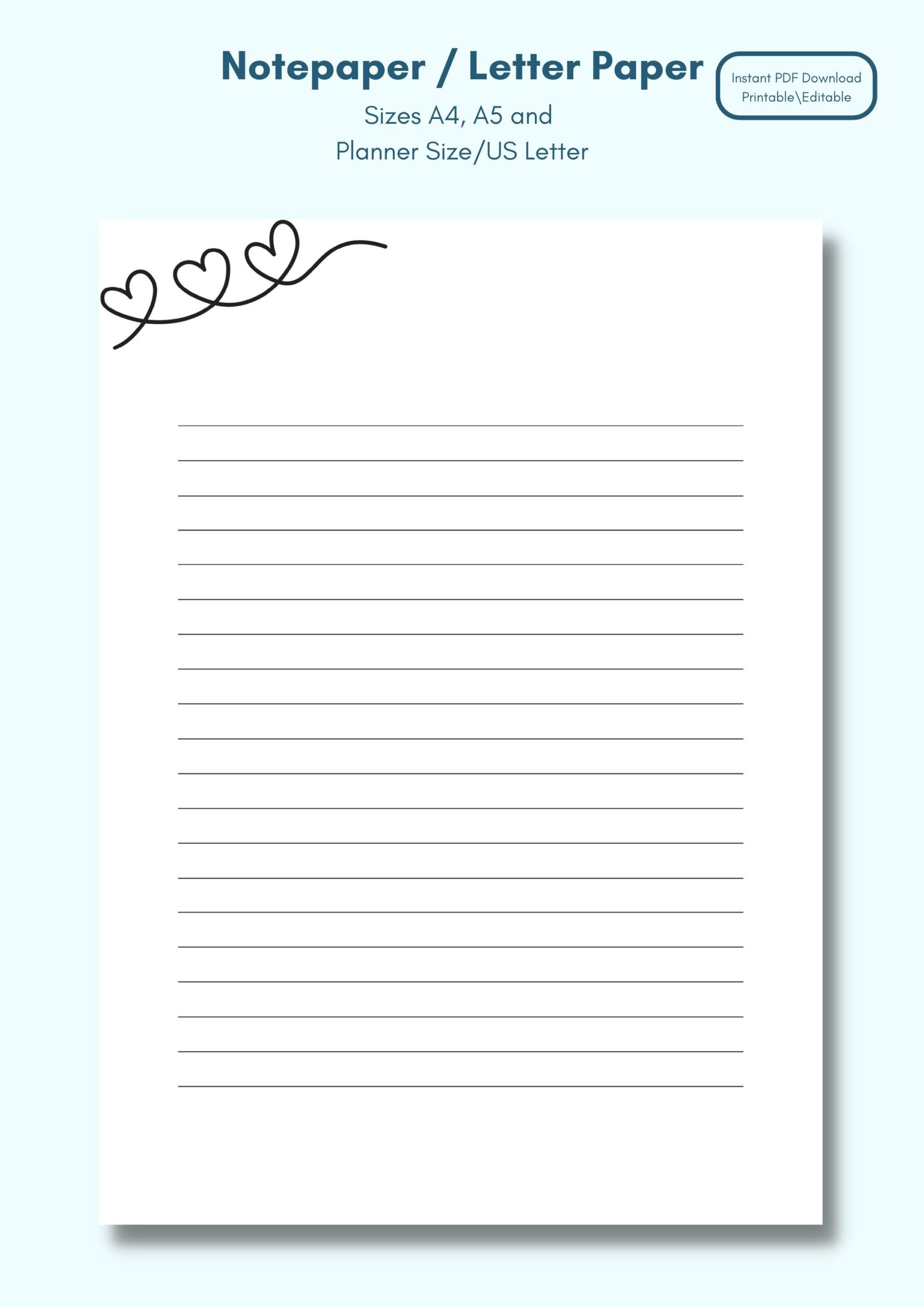 Blank Letter Template Printable