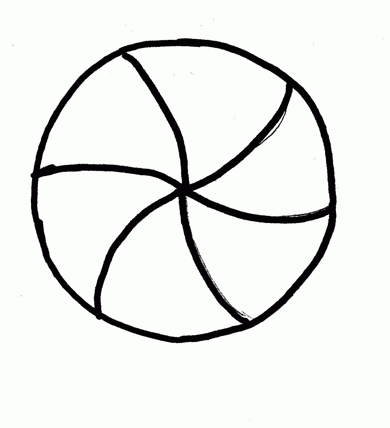 Divide Your Peppermint Ornament Into 6 Sections For Painting Peppermint Candy Crafts Peppermint Ornament Peppermint Candy