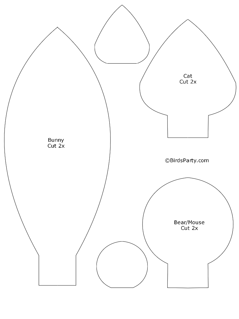 Printable Cat Ears Template