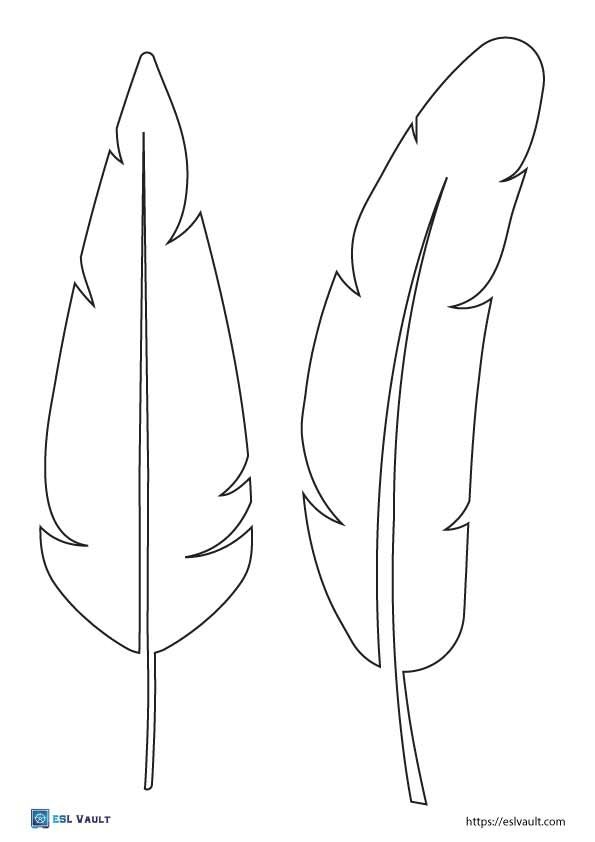 Large Printable Feather Template