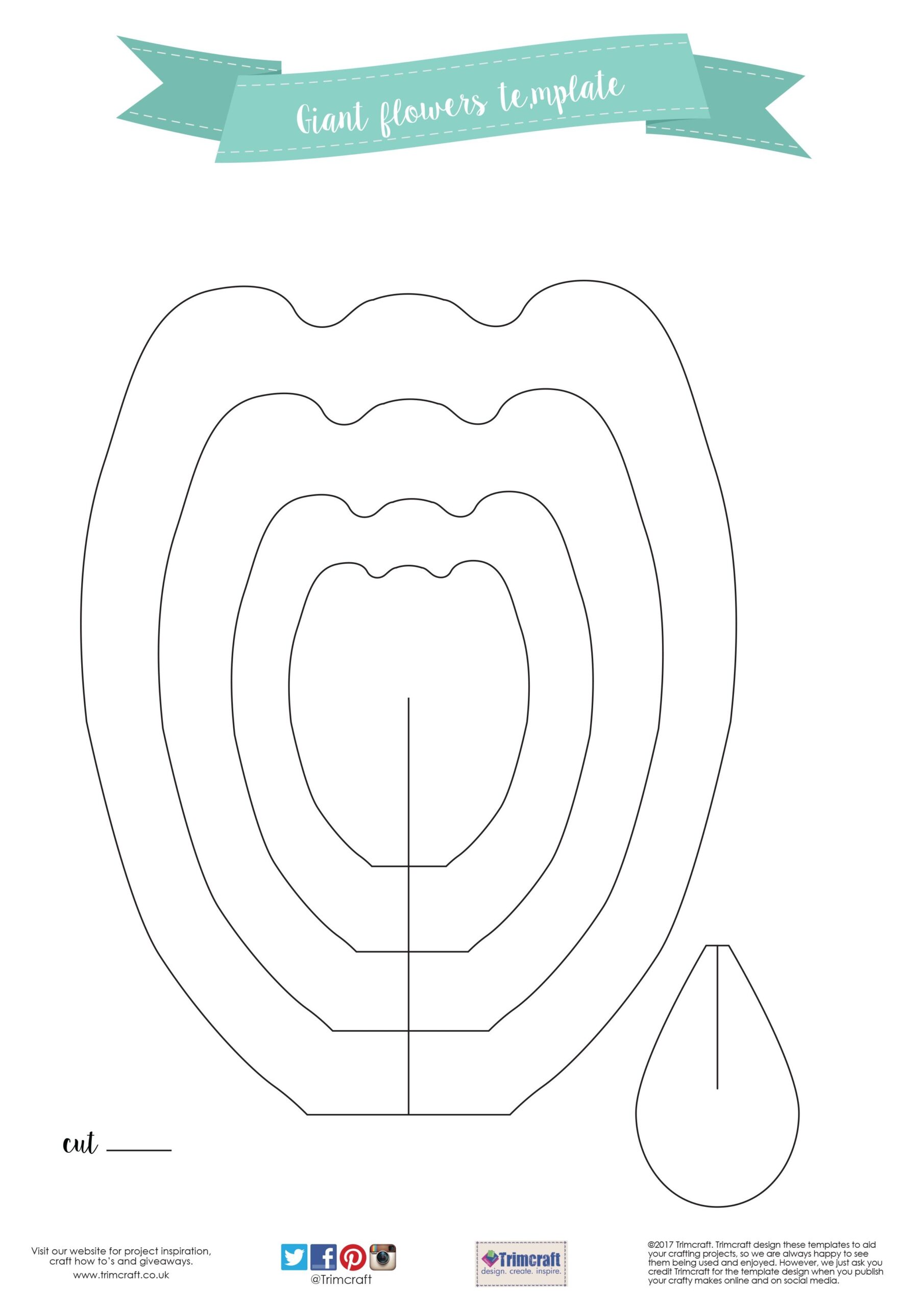 Printable Large Flower Template