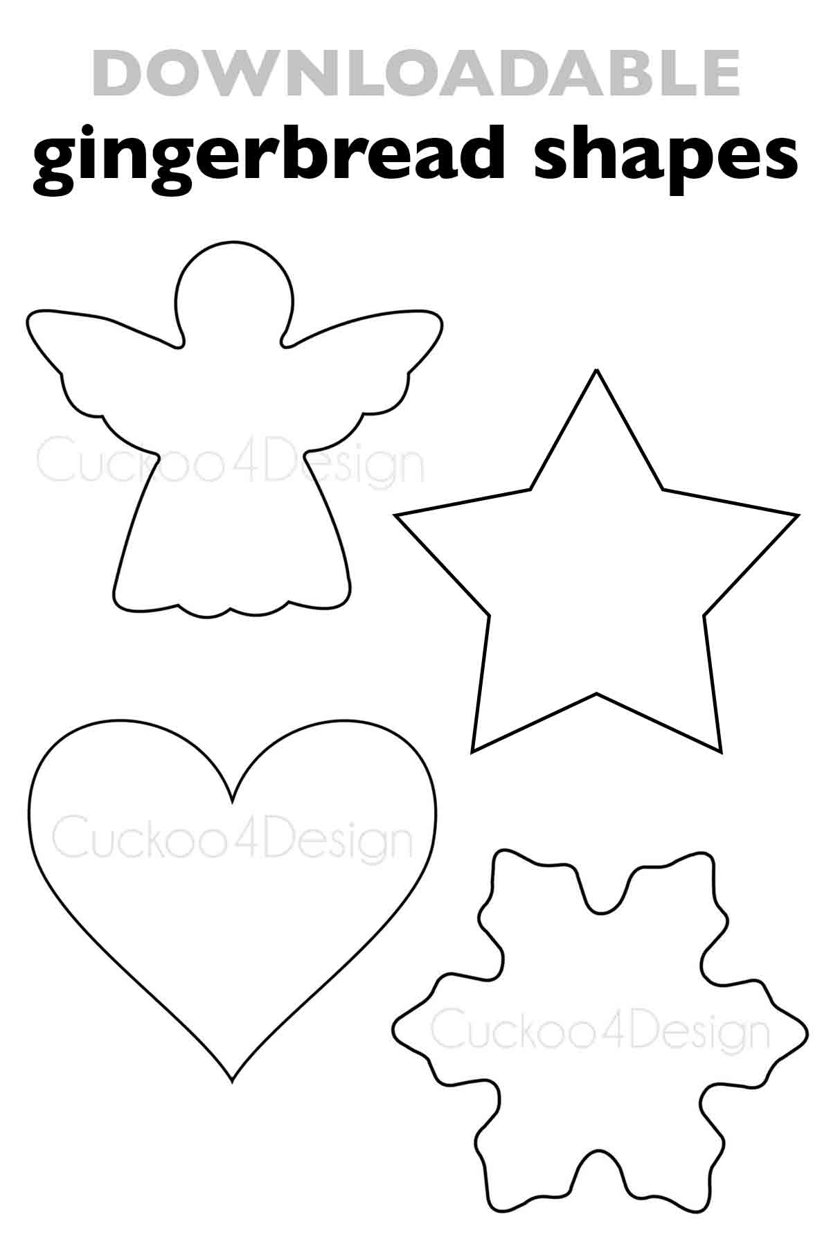DIY Gingerbread Christmas Ornaments Using Cardboard templates Included Cuckoo4Design