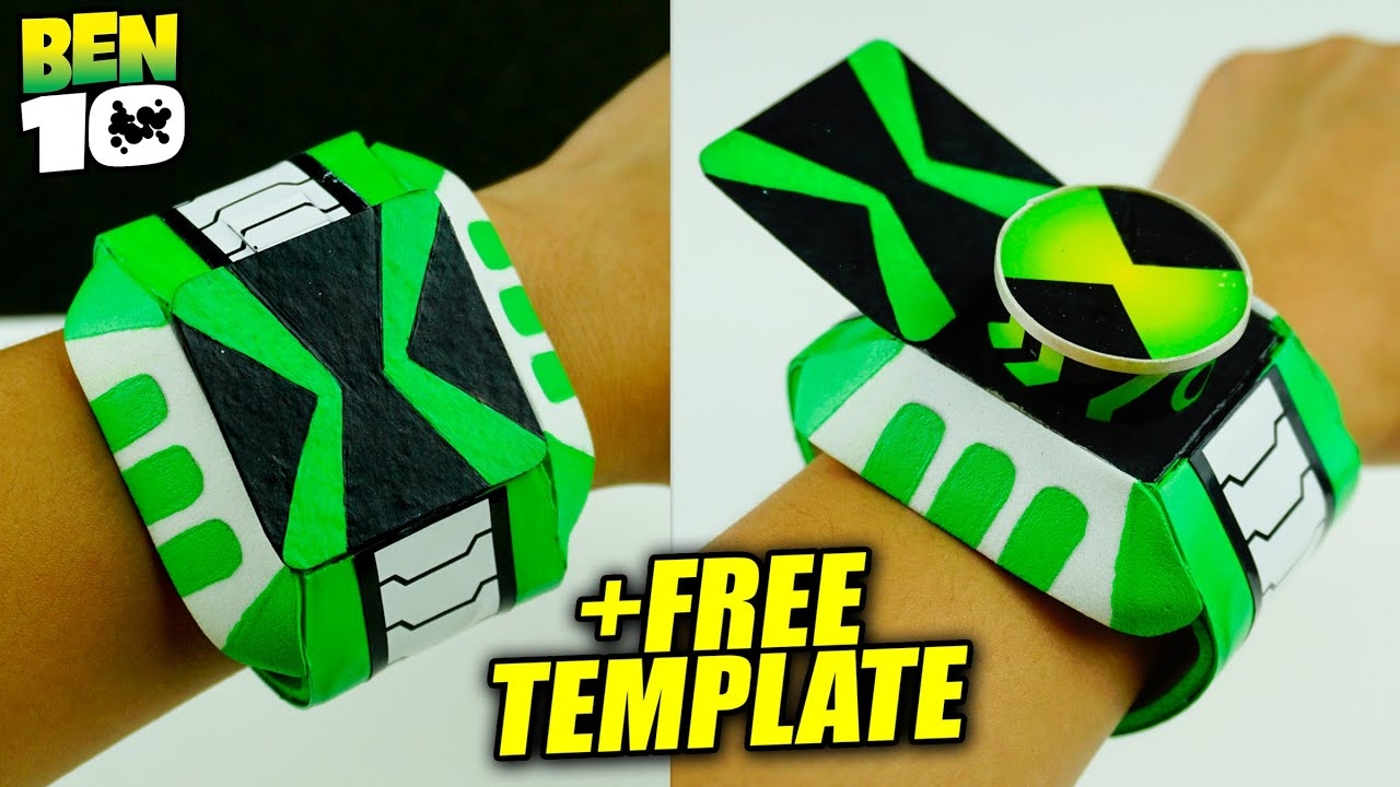 DIY How To Make Ben 10 Omniverse Omnitrix FREE TEMPLATE Functional Alien Omnitrix Easy Craft YouTube