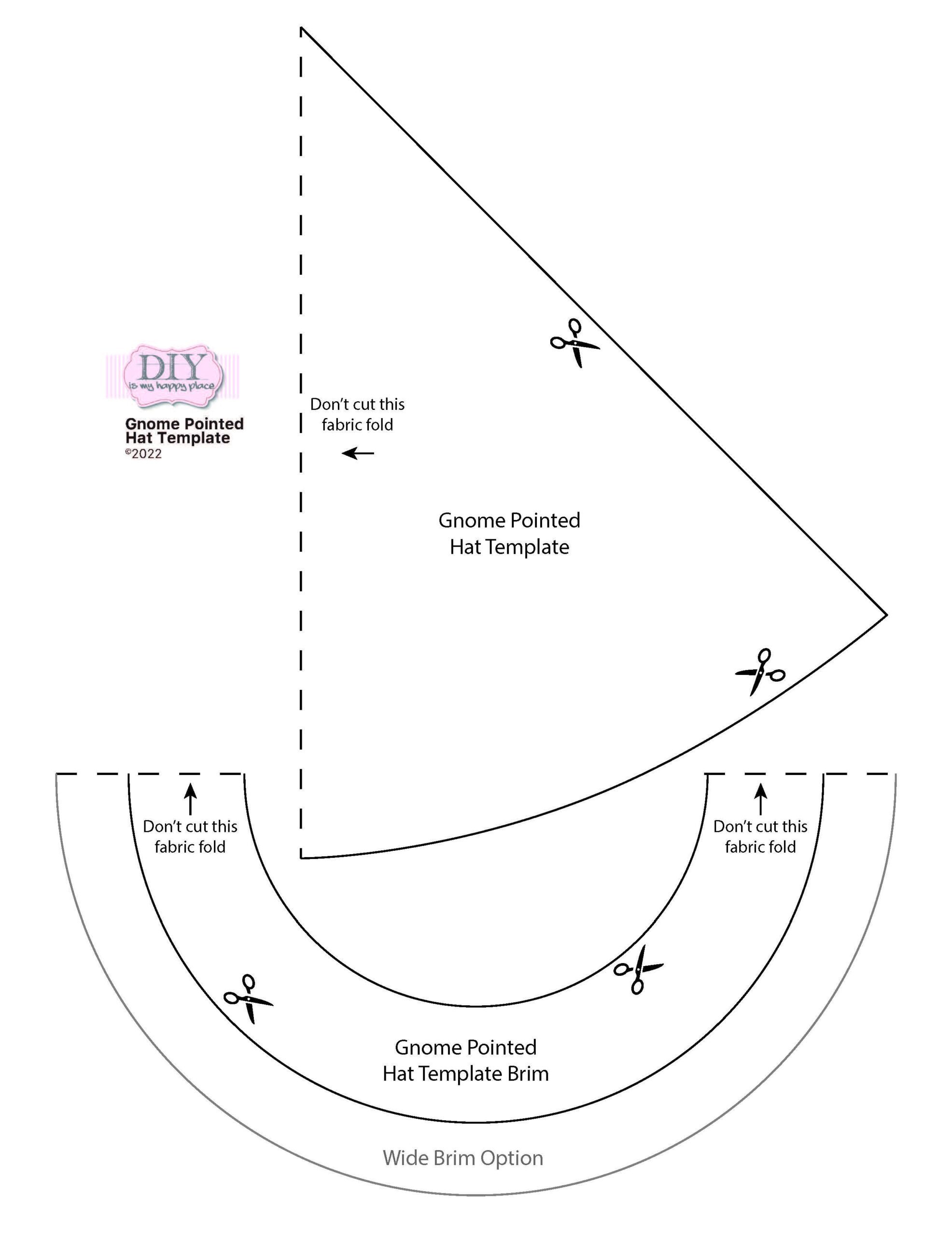 DIY Is My Happy Place Template For No sew pointed Gnome Hats Gnome Hat Gnomes Crafts Diy Gnomes