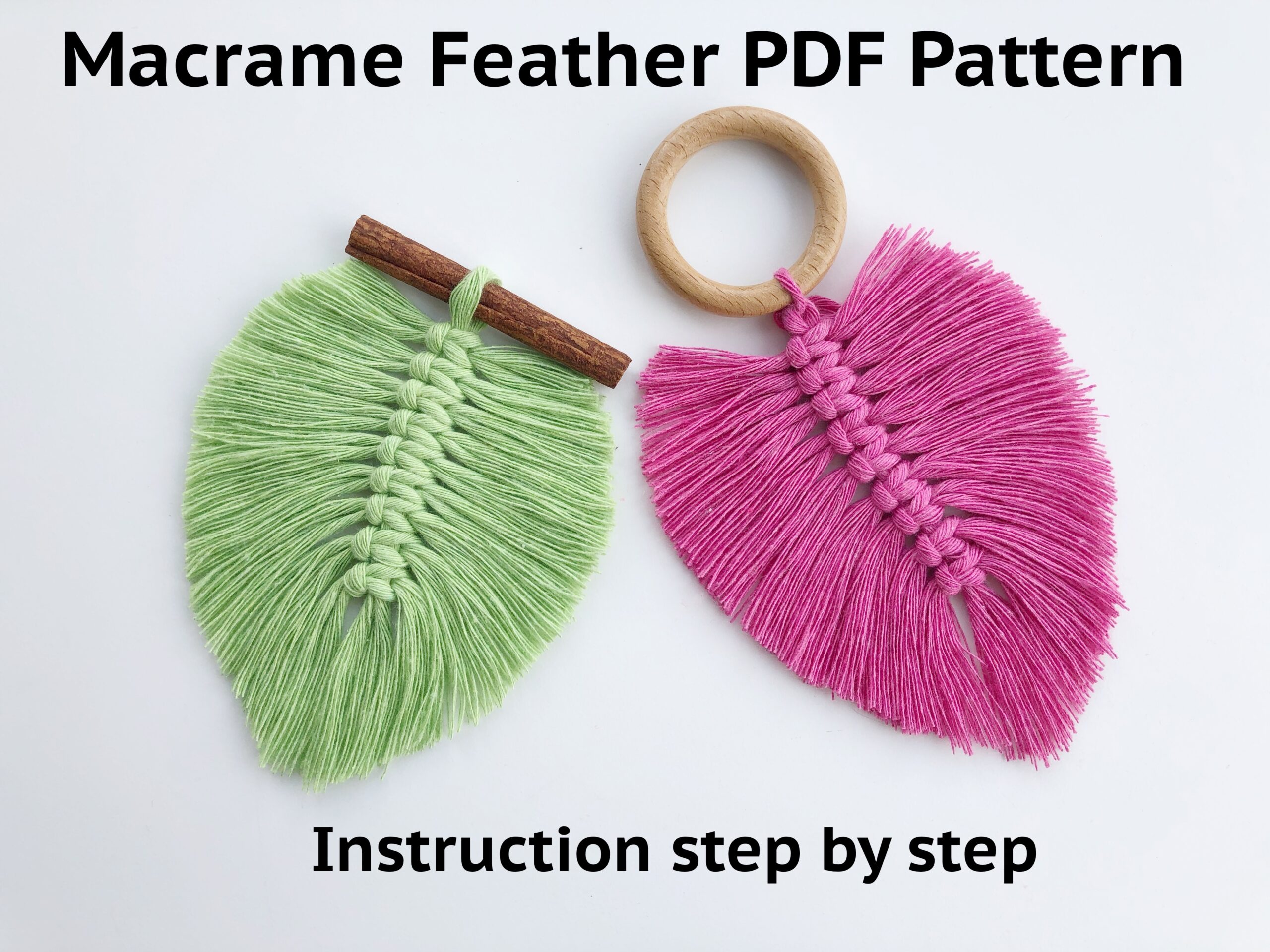 Printable Macrame Feather Template