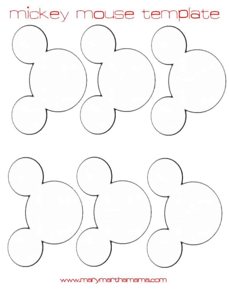 Printable Diy Mickey Mouse Ears Template