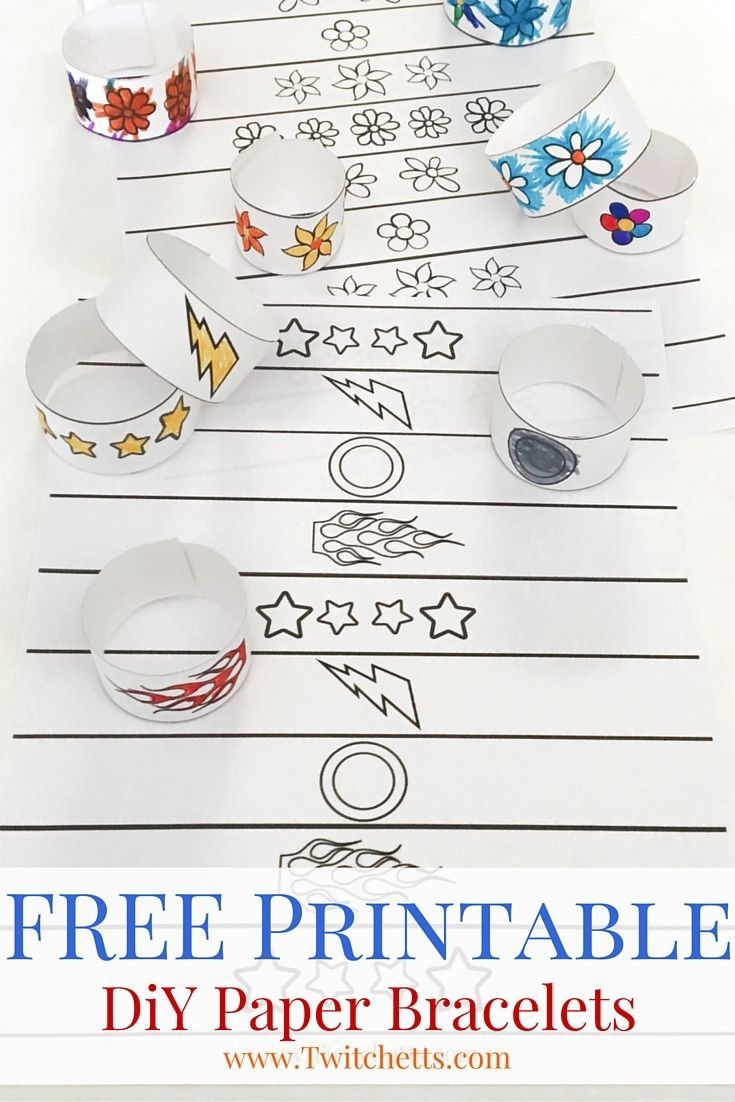 DiY Paper Bracelets For Kids Free Printable Paper Bracelet Diy Paper Superhero Crafts