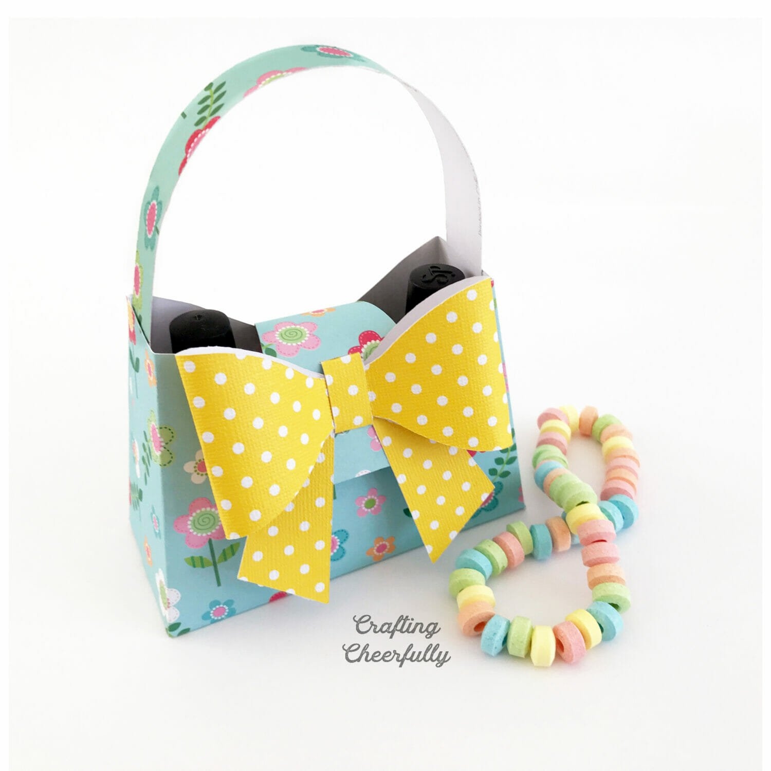 DIY Paper Purse Treat Box Free SVG Cut File Crafting Cheerfully