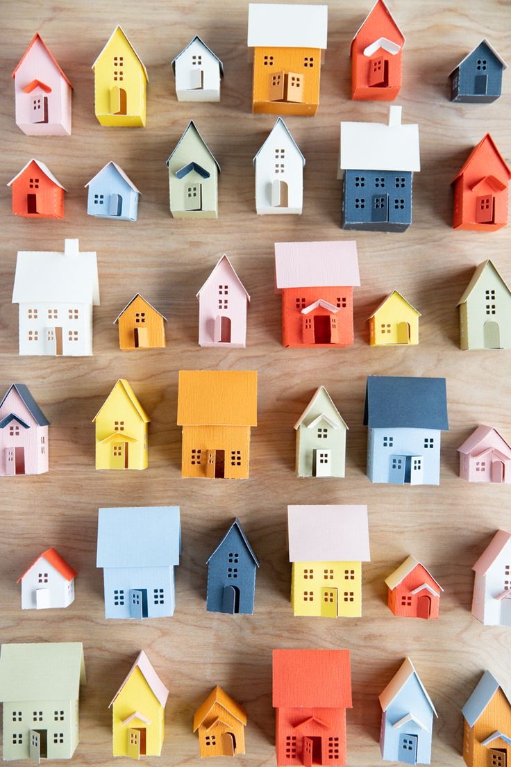 Printable Paper Village Template