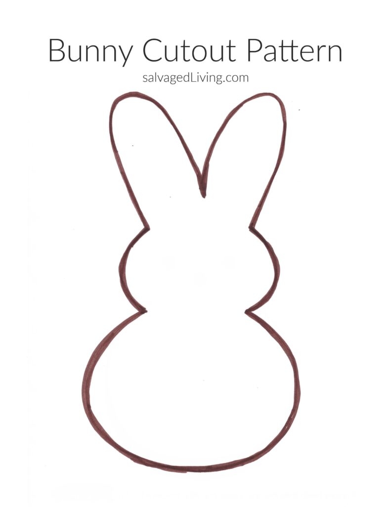 Printable Peep Bunny Template