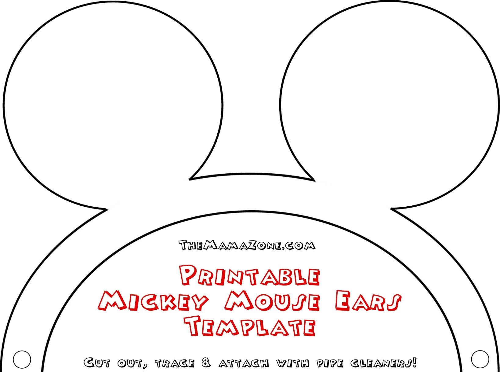 Mouse Ear Template Printable