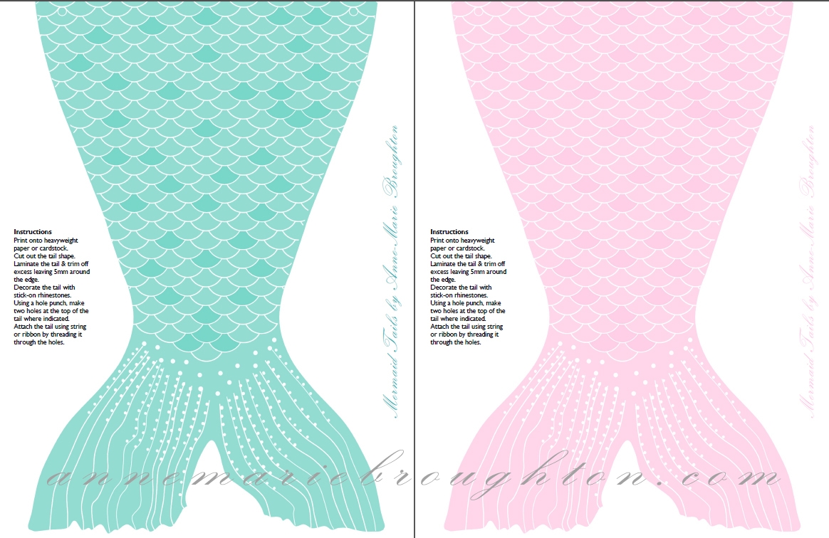DIY Printable Paper Mermaid Tails Anne Marie Broughton