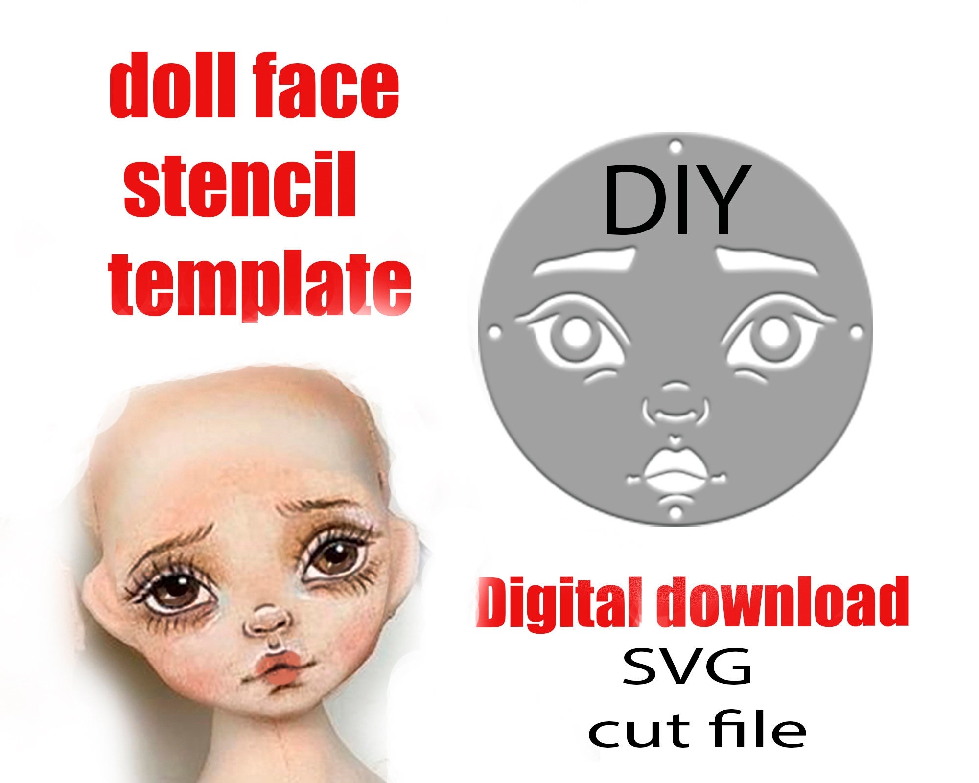 Printable Doll Face Templates