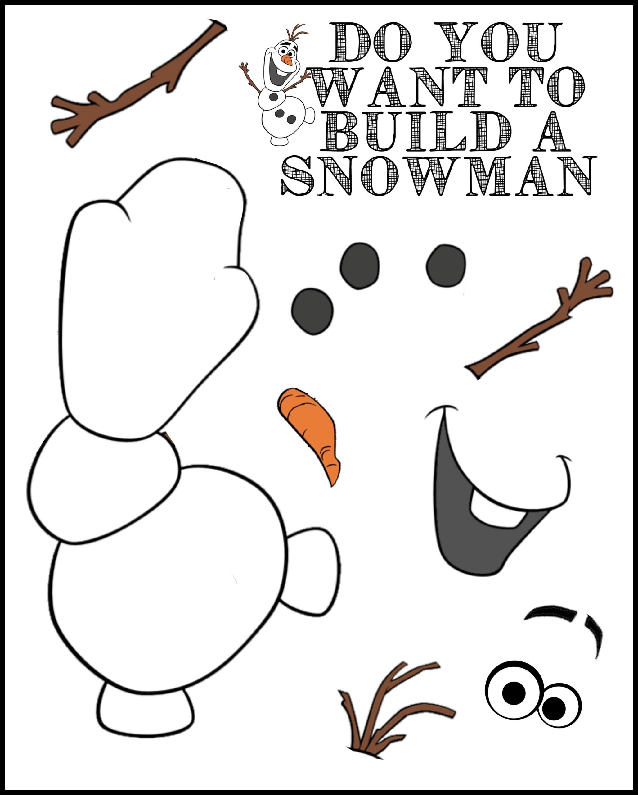 Olaf Template Printable Large