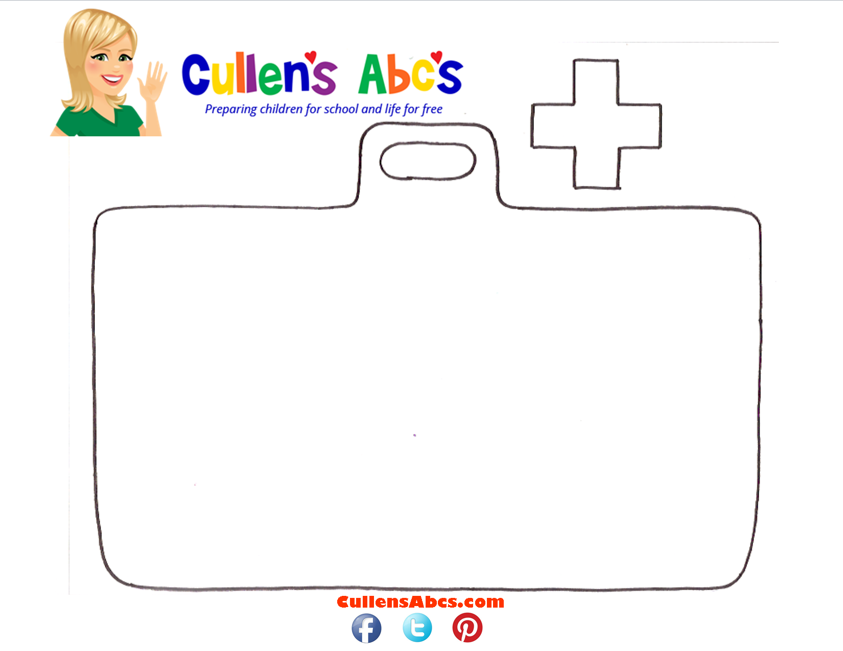 Printable Doctor Bag Craft Template