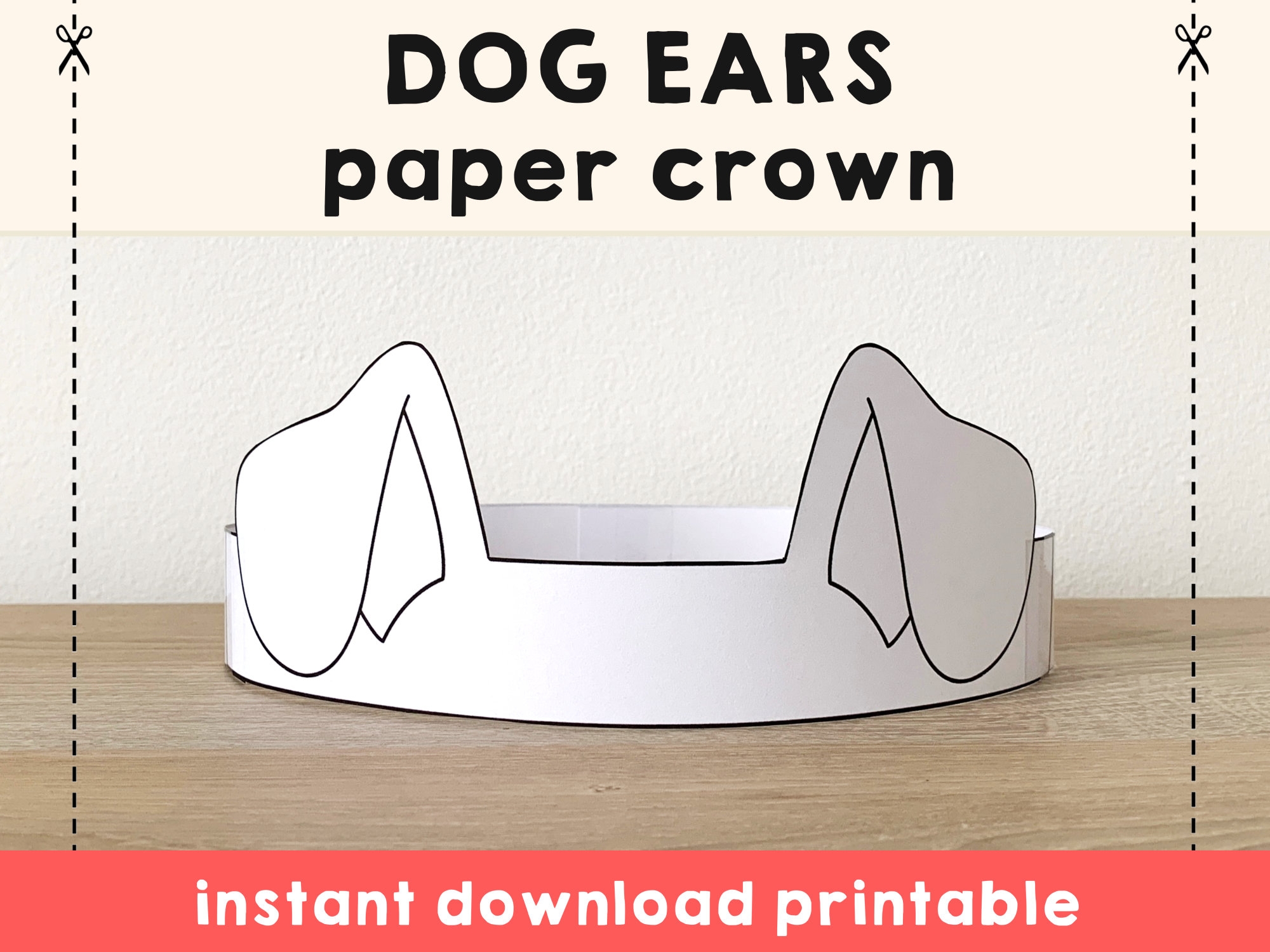 Printable Dog Ear Headband Template