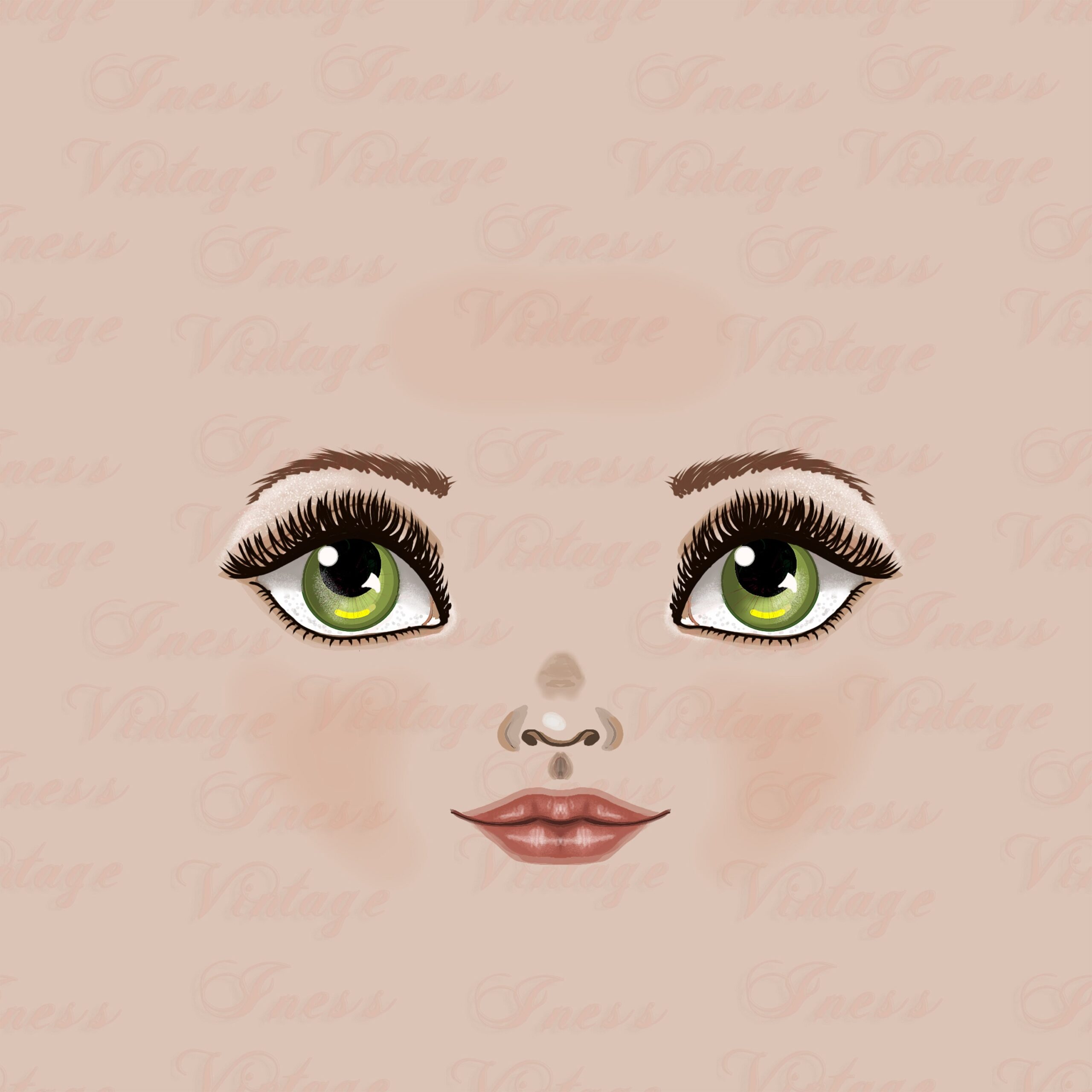 Printable Doll Face Template