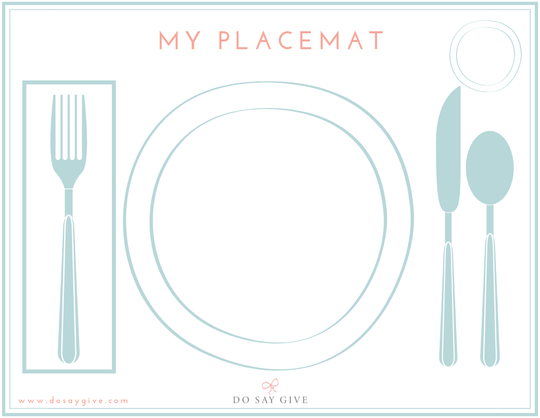 Printable Table Setting Template