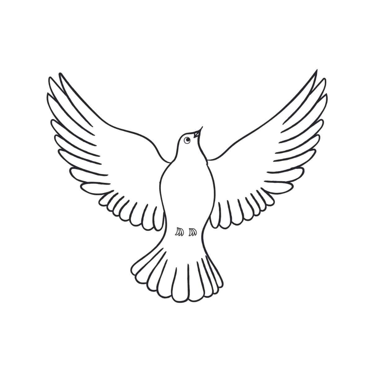 Printable Cut Out Dove Template