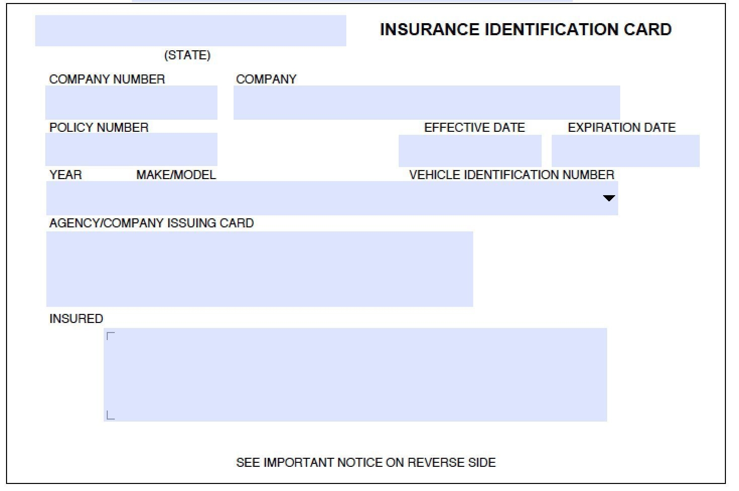 Download PDF Insurance Printable Id Card Template State Farm Insurance
