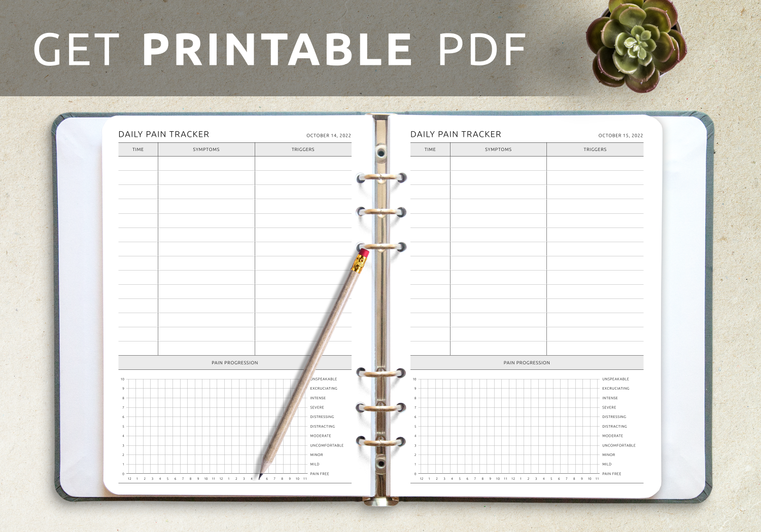 Free Printable Pain Diary Template