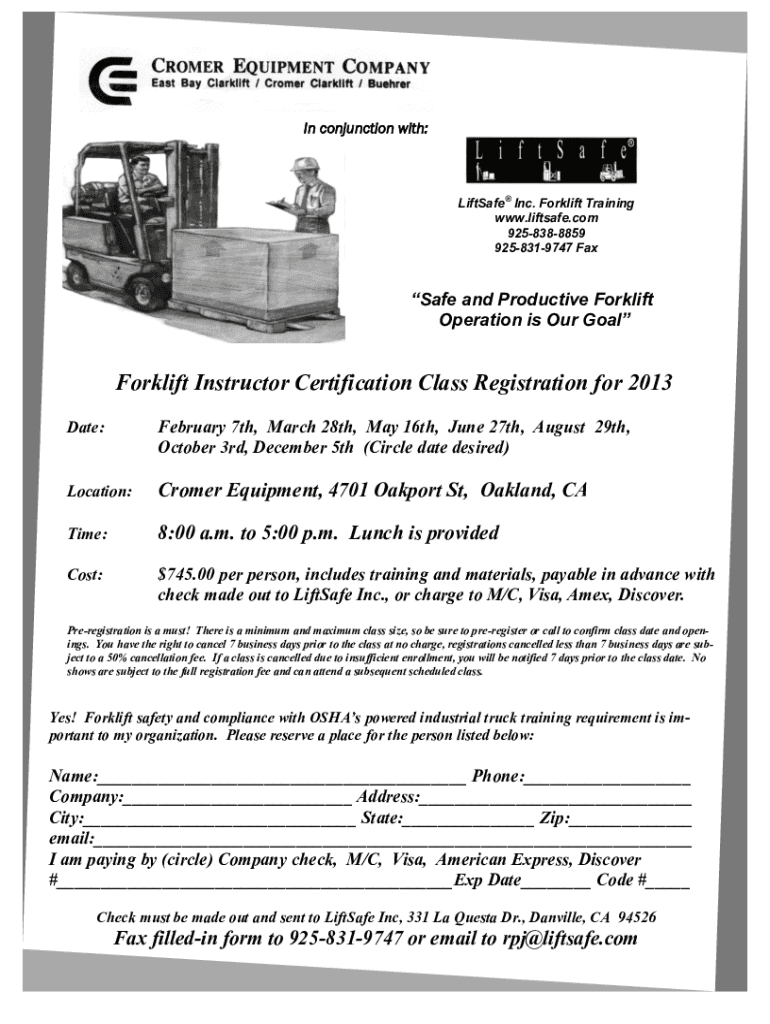 Printable Forklift Certification Wallet Card Template Free