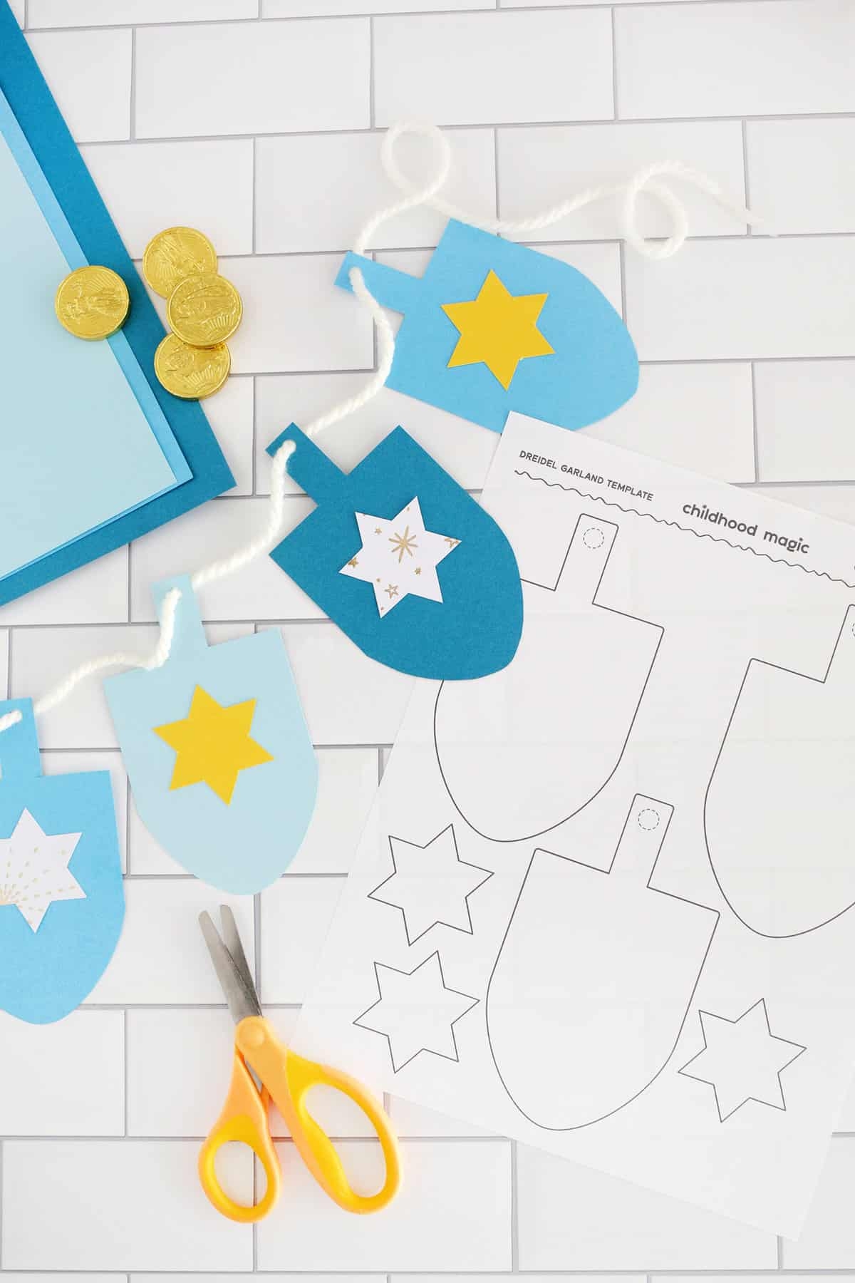 Dreidel Template Childhood Magic