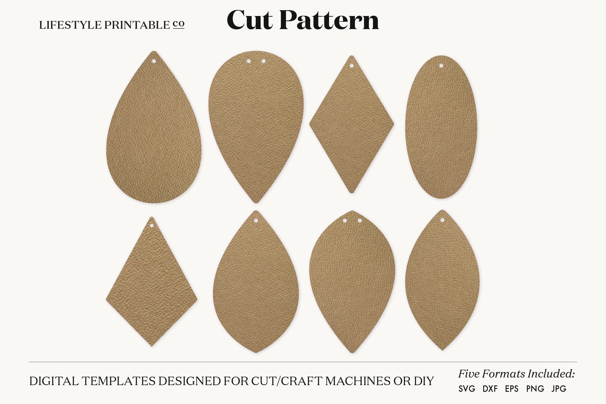 Free Printable Leather Earring Template
