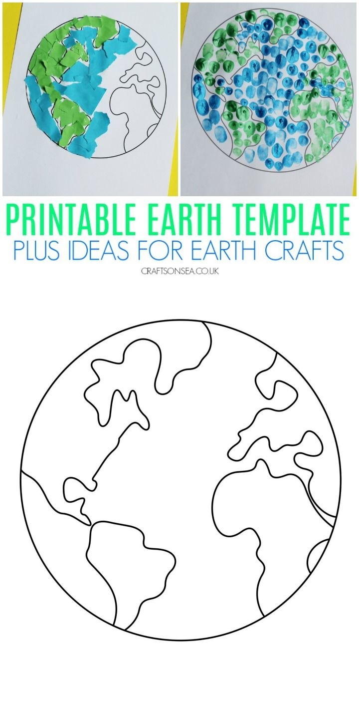 Planet Earth Template Printable