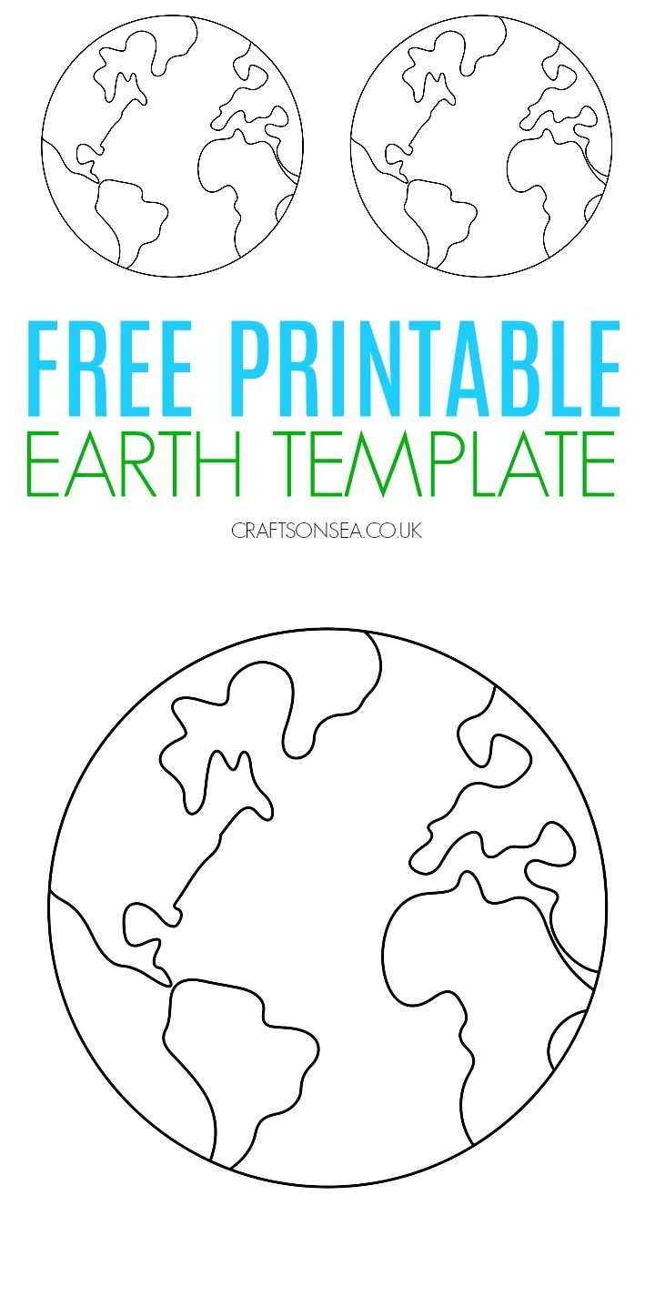 Earth Template FREE Printable PDF Earth Day Projects Earth Day Crafts Earth Day Activities