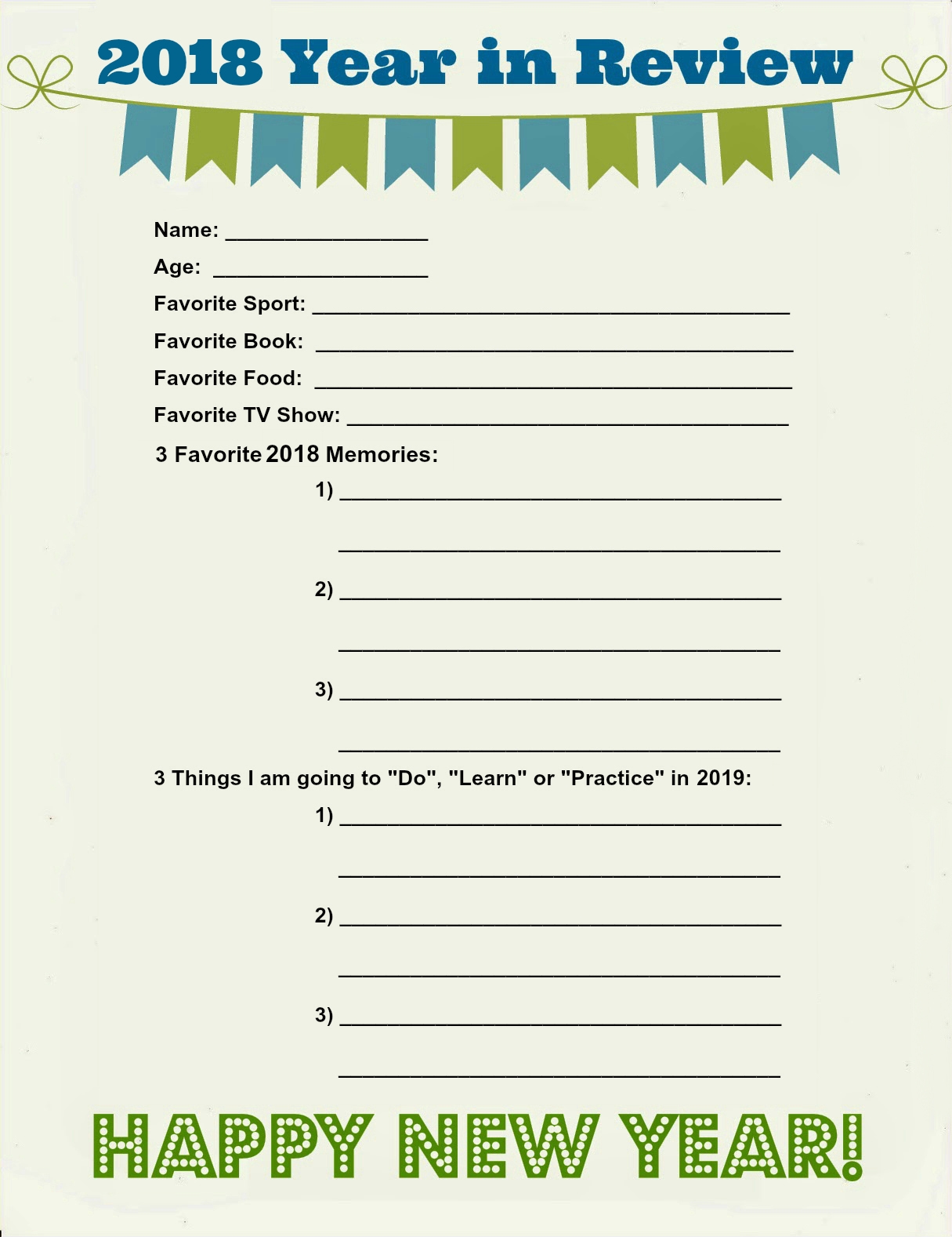 Free Printable Year In Review Template