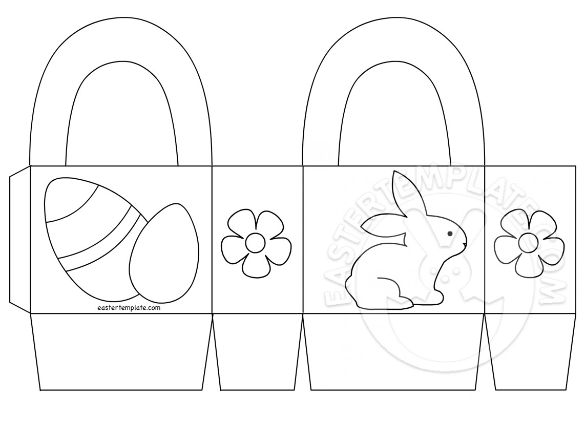 Printable Full Page Easter Basket Template