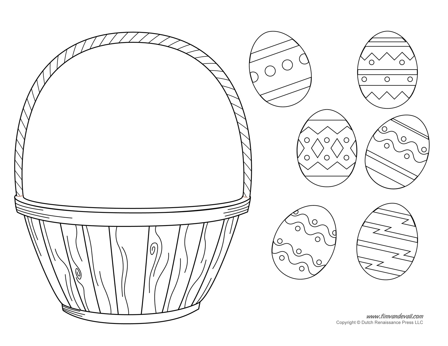 Printable Easter Basket Craft Template