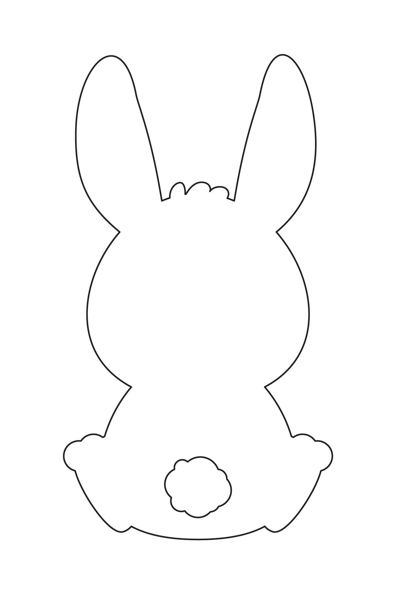 Easter Bunny Outline Template Easter Bunny Template Easter Printables Free Bunny Templates